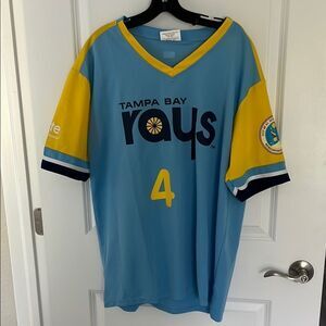 Tampa Bay Rays Blue and Yellow Jersey SNELL 4